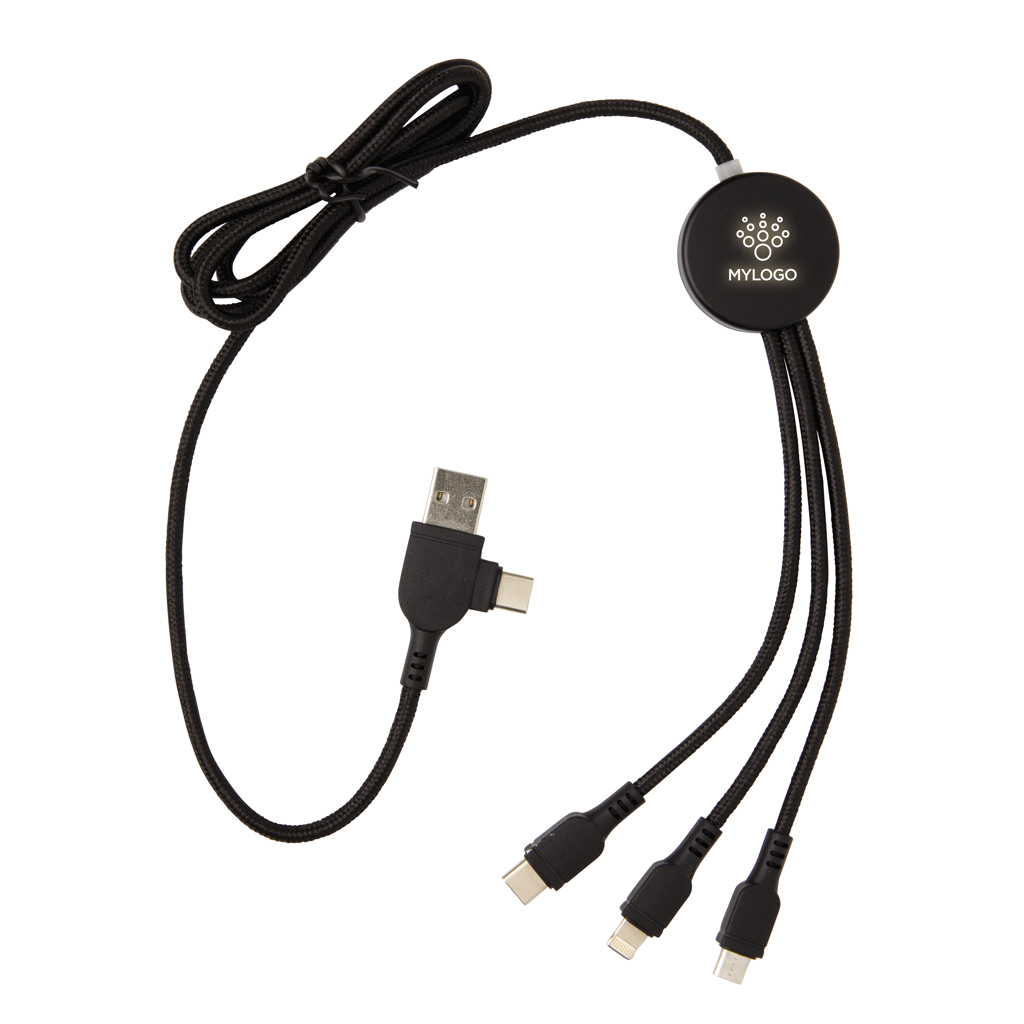 Light up logo 6-in-1 cable
